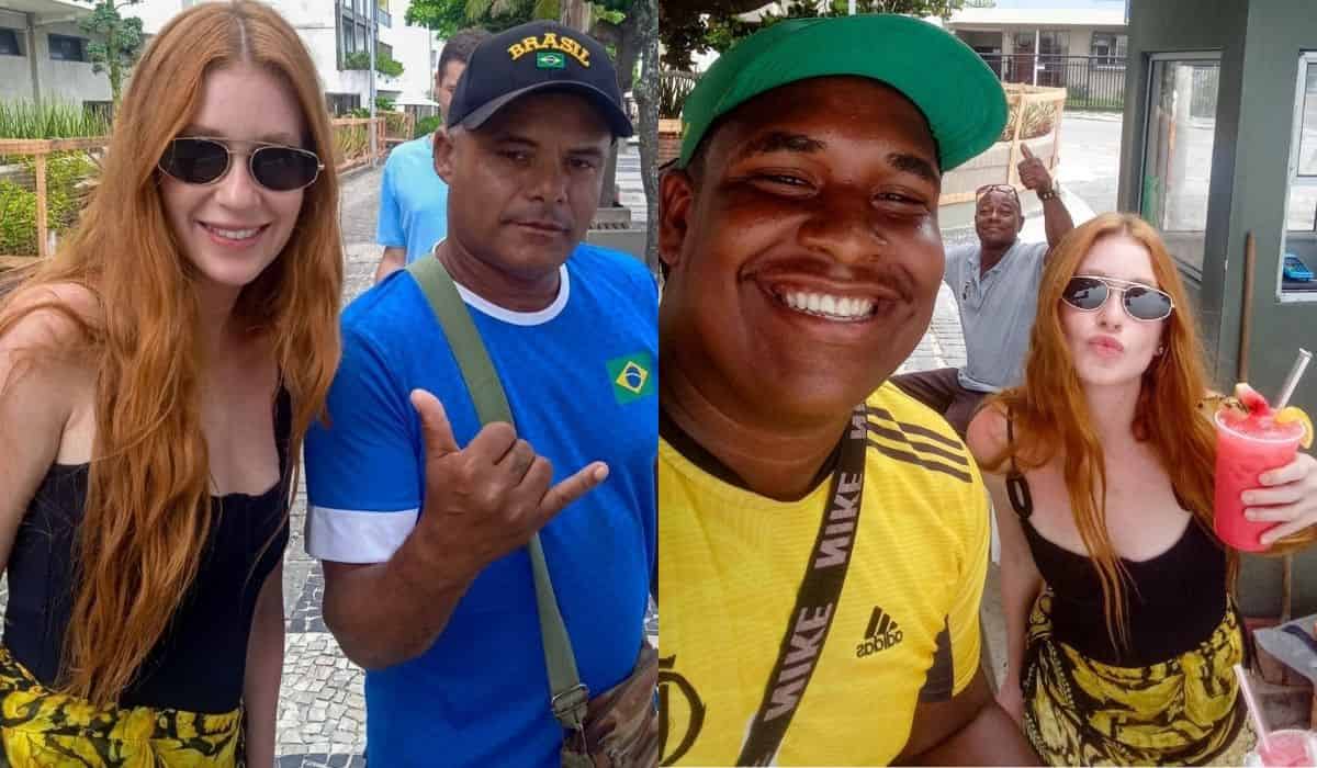 Marina Ruy Barbosa espanja simpatia ao curtir a praia de Ipanema