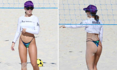 Jade Picon fica com bumbum "empanado" em dia de praia no Rio