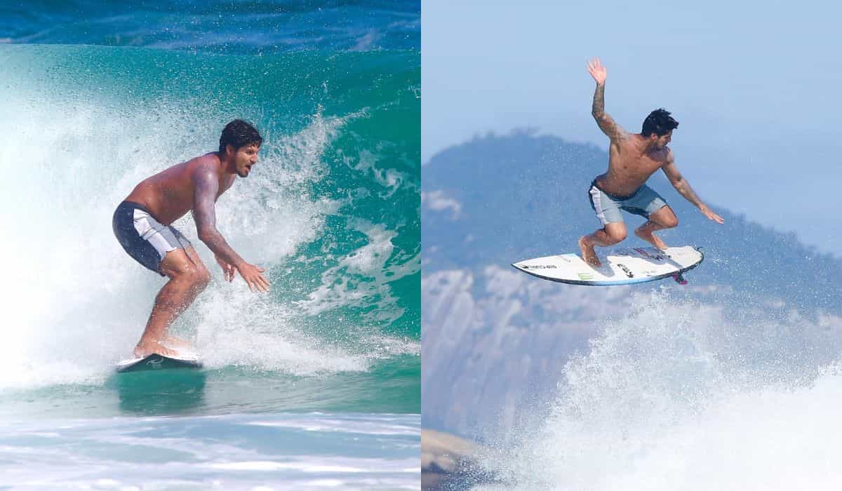 Gabriel Medina 'voa' ao surfar na praia da Barra da Tijuca