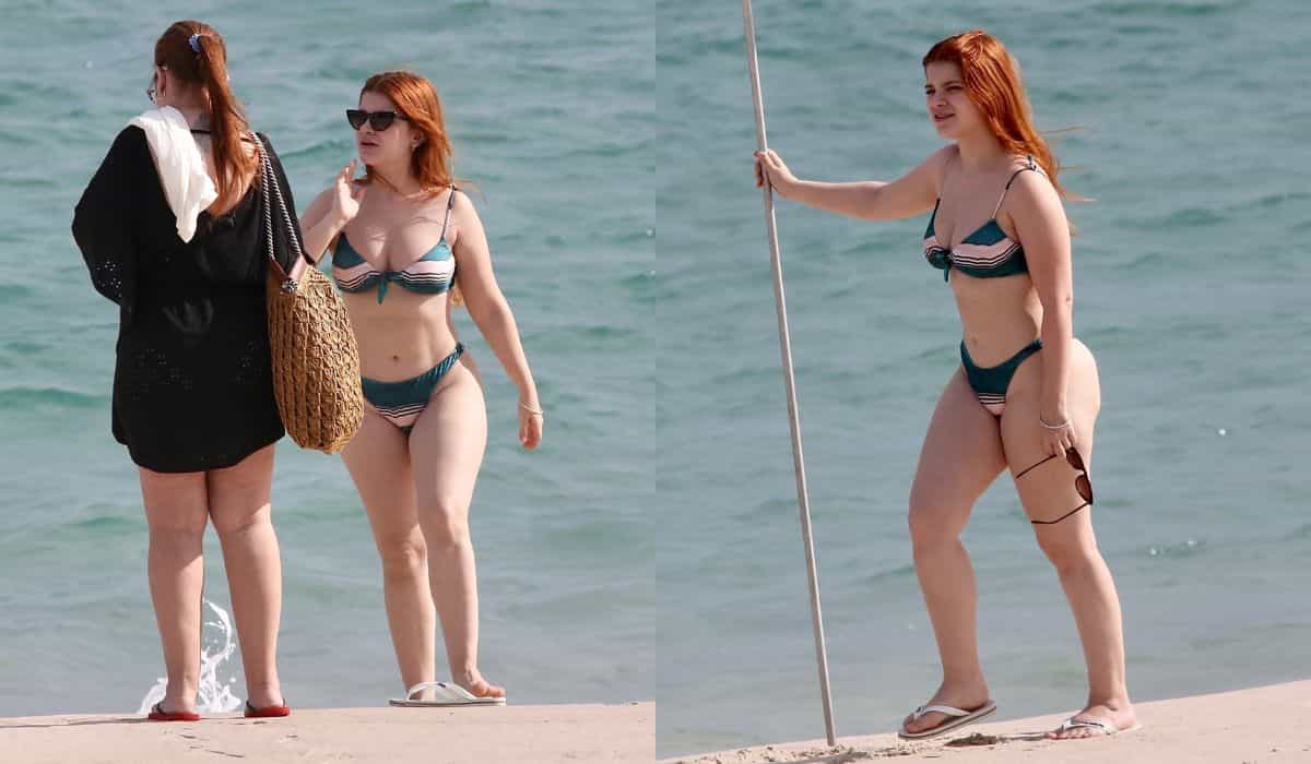 Giovanna Leão é flagrada curtindo dia de praia com a mãe no RJ