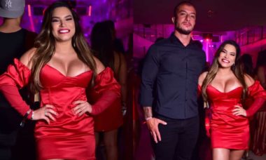 Raissa Barbosa é flagrada com o novo namorado em festa em SP