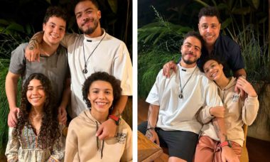 Ronaldo reúne os quatro filhos e faz foto rara, confira