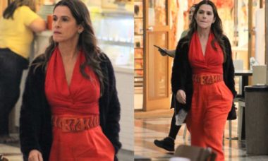 Ingrid Guimarães é flagrada curtindo passeio em shopping do RJ
