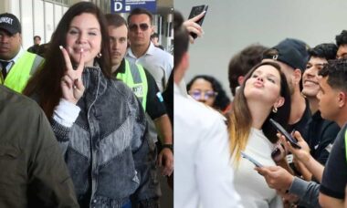 Lana Del Rey dá show de simpatia ao desembarcar no RJ