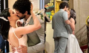 Pérola Faria e Mario Bregieira se casam com cerimônia intimista no RJ