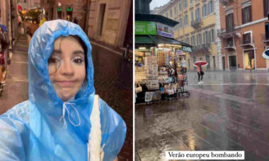 Gkay mostra dia chuvoso na Europa e brinca: "Boatos que era verão"