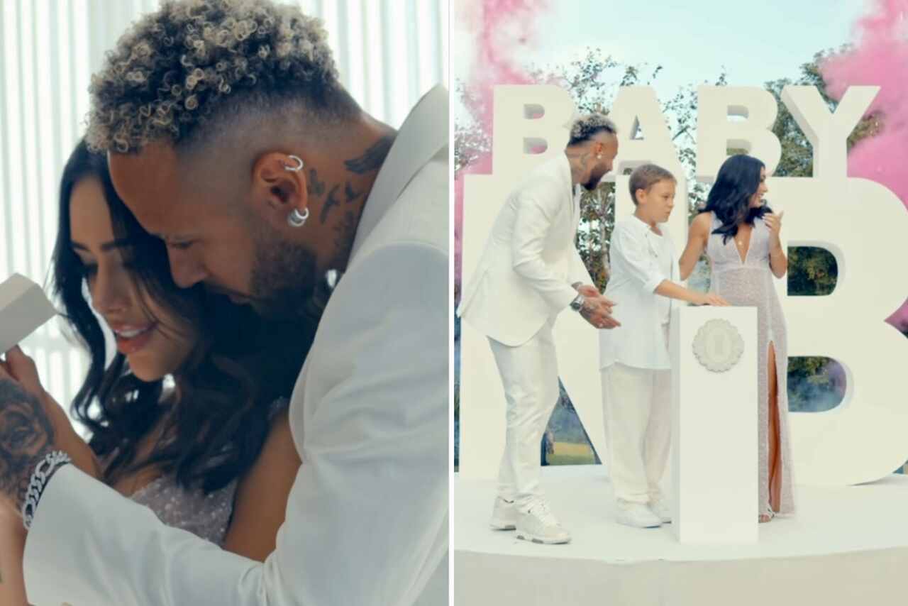 Neymar e Bruna Biancardi descobrem sexo do bebê em chá revelação luxuoso