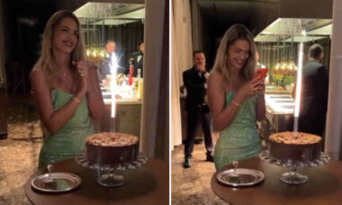 Yasmin Brunet celebra aniversário de 35 anos em hotel de luxo