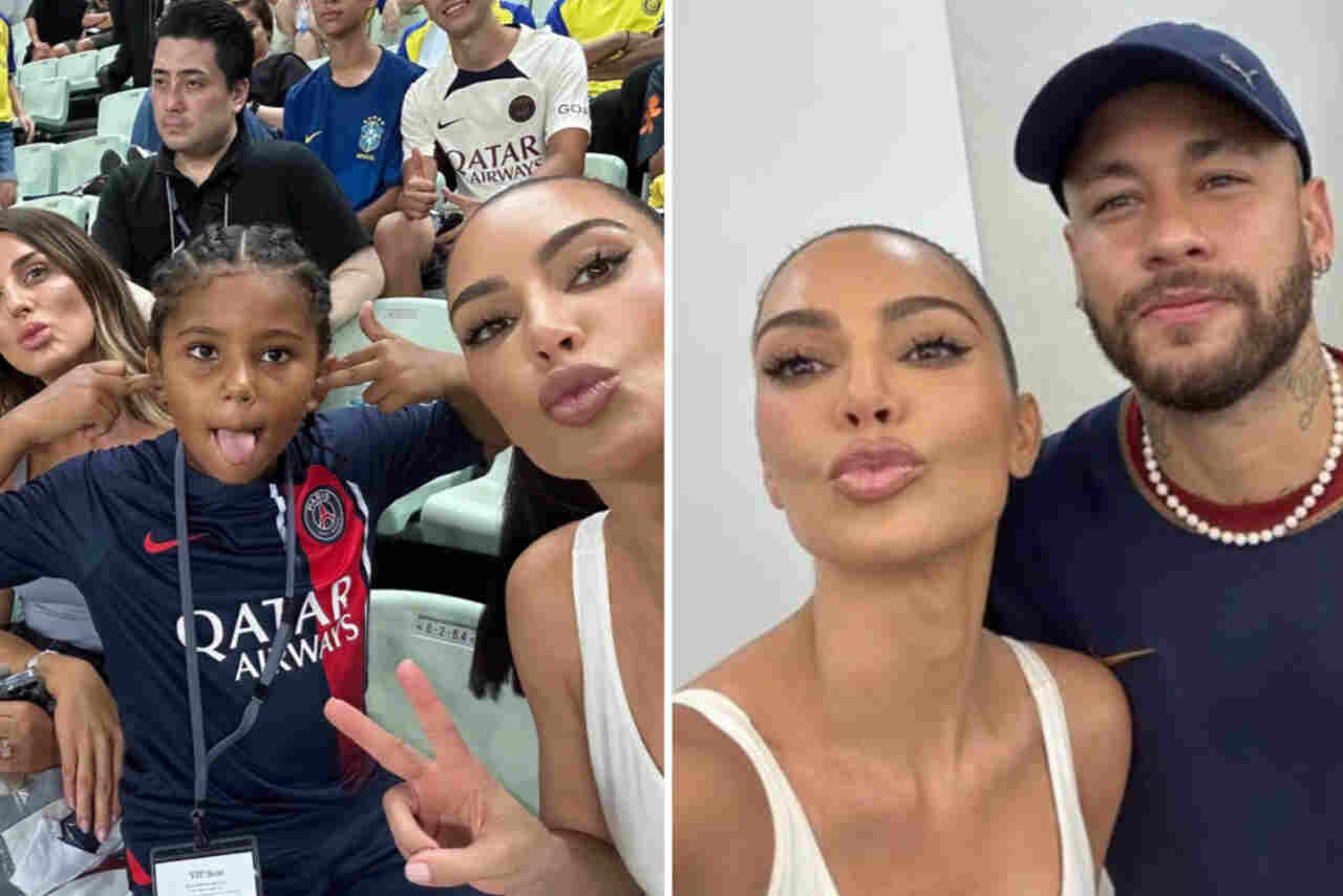 Kim Kardashian tieta Neymar em jogo no Japão: "Muito grata"