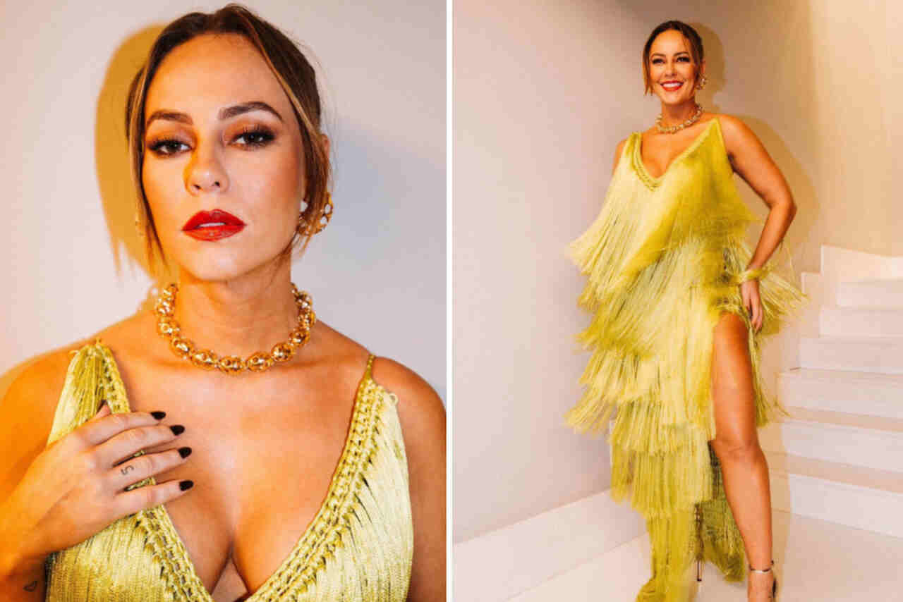 Paolla Oliveira posa com vestido de R$ 4 mil para final da 'Dança dos Famosos'