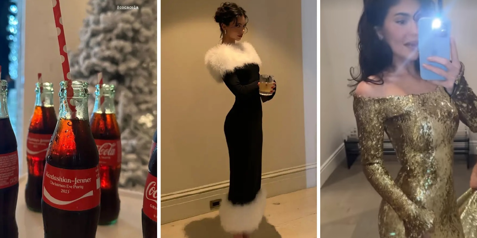 The Kardashian-Jenner family's Christmas was luxurious. Photo: Reproduction Instagram @kimkardashian @kendalljenner @kyliejenner