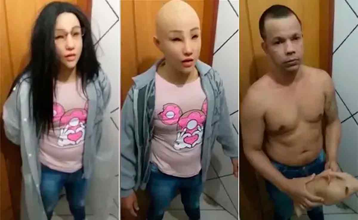 Video muestra intento de fuga inusual: líder de banda se disfraza de hija para escapar de la prisión. Foto y video: Reproducción Twitter @grimhappenings 