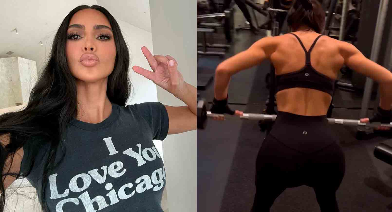 Video: Kim Kardashian předvádí vyrýsované svaly při intenzivním tréninku s Khloé Kardashian. Foto a video Instagram @khloehardashian