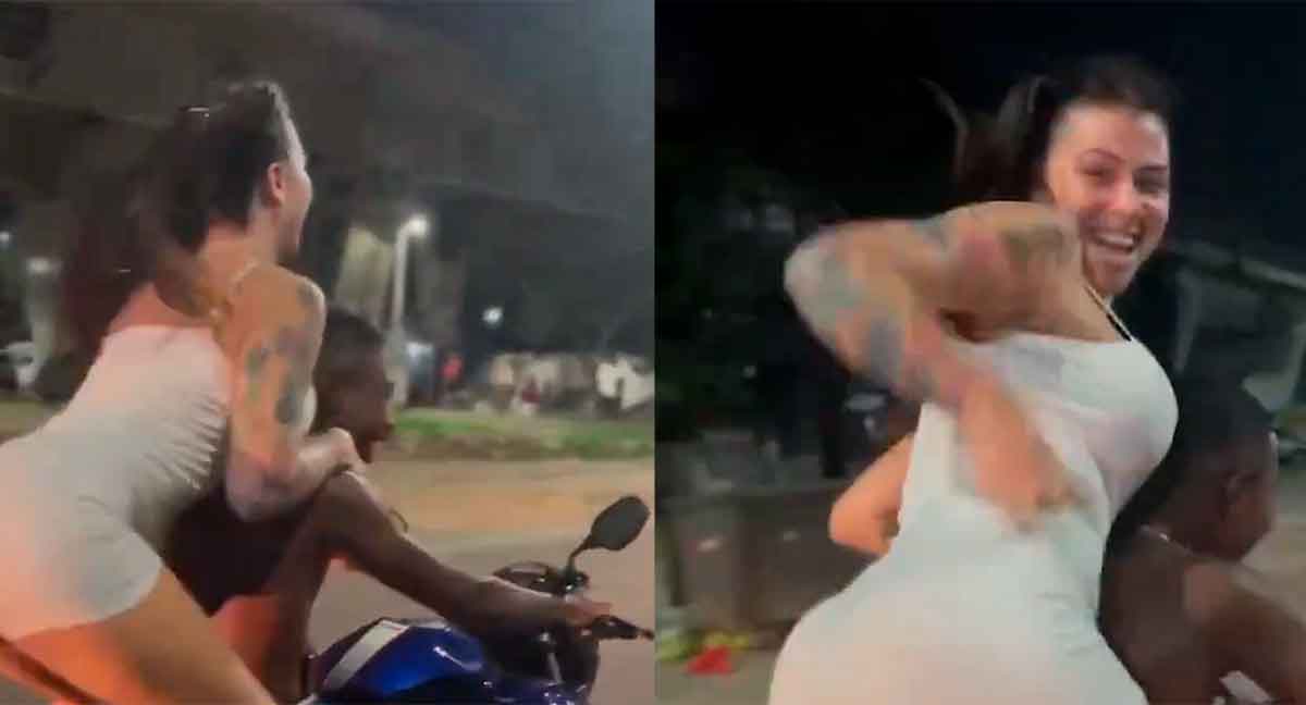 Vídeo: Cantora gera polêmica ao ser filmada em uma moto, sem capacete e em posição arriscada