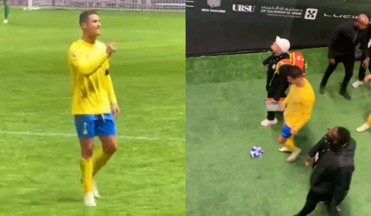 Etter tapet blir Cristiano Ronaldo irritert over 'Messi'-rop, og gesten skaper kontrovers