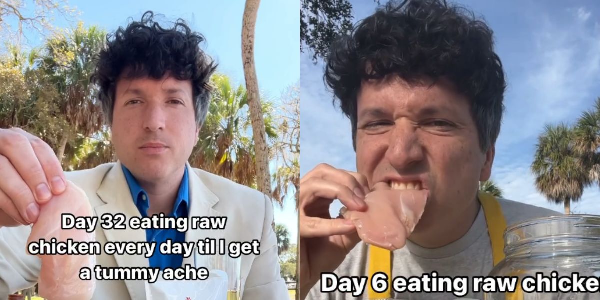 Video disturbante: YouTuber completa 31 giorni mangiando solo pollo crudo