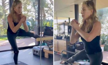 Vídeo saudável: Jennifer Aniston revela rotina de exercícios a seus seguidores no Instagram