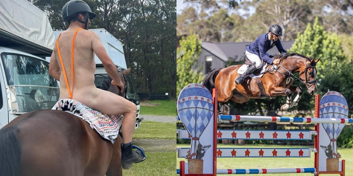 Il cavaliere australiano viene sorpreso usando un mankini e rischia quasi di essere escluso dalle Olimpiadi di Parigi