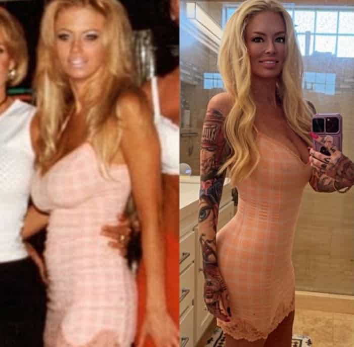Voksenfilmstjerne dukker opp igjen med kjole fra 30 år tilbake etter å ha gått ned 37 kilo (Instagram / @jennacantlose)