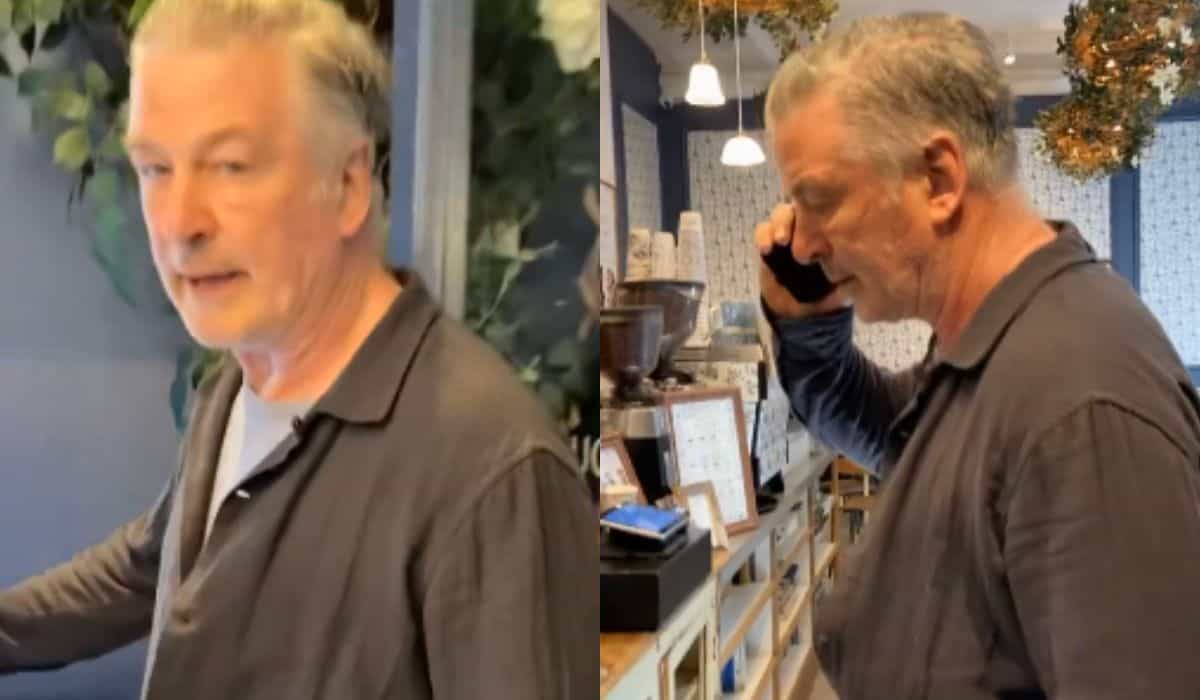 Alec Baldwin reagerer på konfrontation med demonstrant i New York café, og videoen går viralt