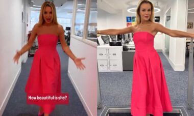Amanda Holden, apresentadora do Britain's Got Talent, encanta com novo vestido