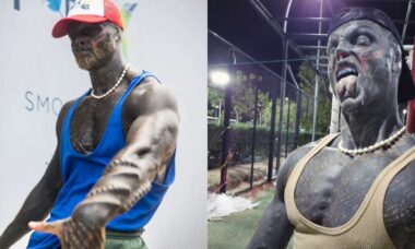 La nuova modifica dell'uomo noto per le sue estreme modifiche corporee sciocca i fan. Foto: Riproduzione Instagram @the_black_alien_project