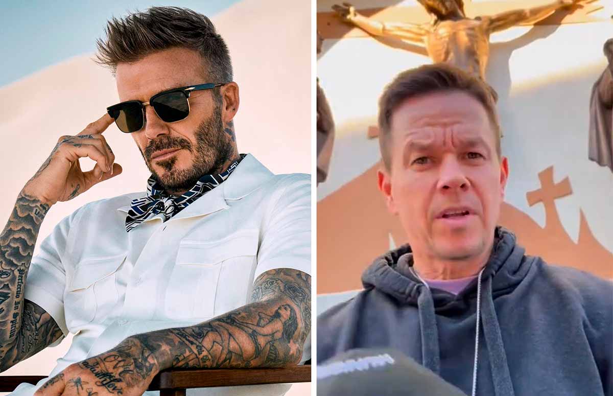 David Beckham Pozwał Marka Wahlberga i Wymaga Odszkodowania w Wysokości 10 Milionów Dolarów w Umowie z F45 Training. Zdjęcia: Instagram @davidbeckham i @markwahlberg 
