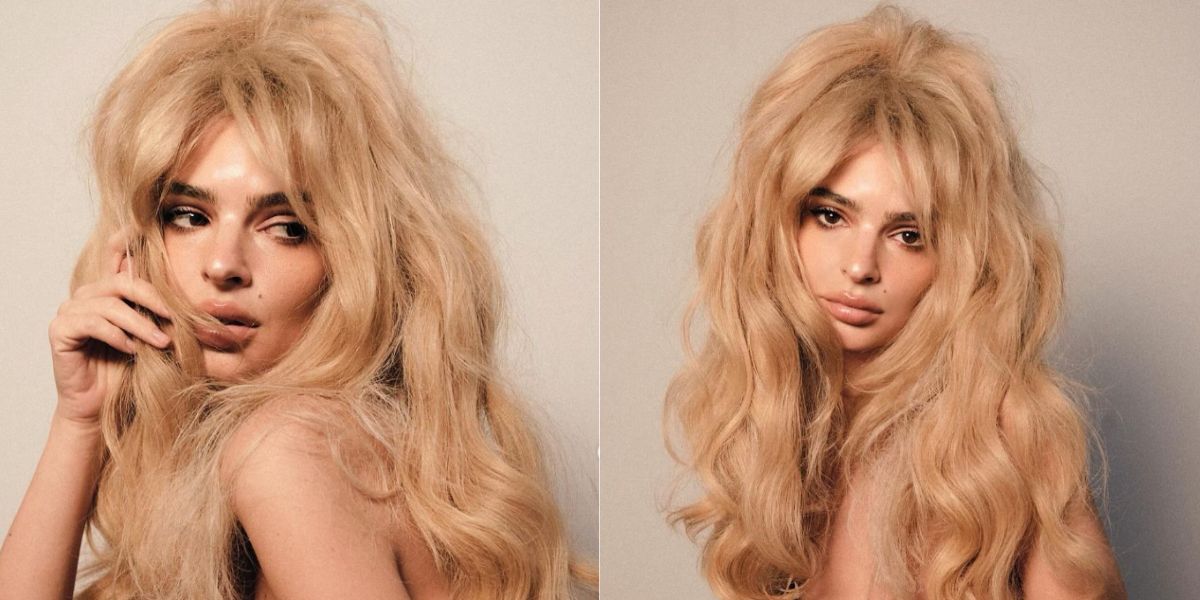 Emily Ratajkowski shows off her blonde side in new daring photos