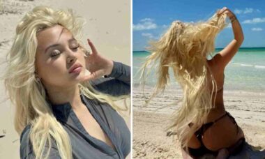 Filha de Travis Barker posa em praia paradisíaca e nega rumores de cirurgias plásticas
