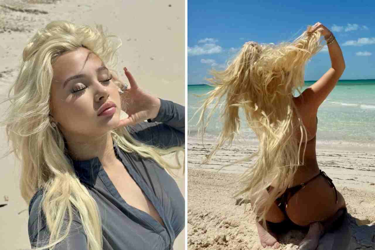Travis Barkers datter poserer på paradisisk strand og avviser rykter om plastisk kirurgi