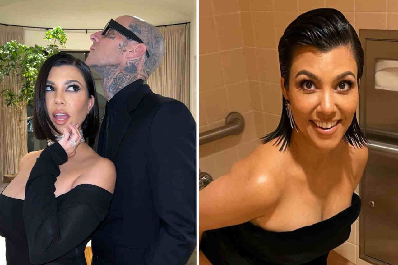 Travis Barker plaatst een foto van Kourtney Kardashian in de badkamer om haar verjaardag te vieren