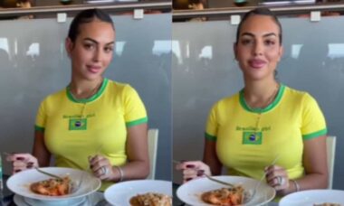 Esposa de Cristiano Ronaldo surge com camiseta do Brasil e surpreende os fãs