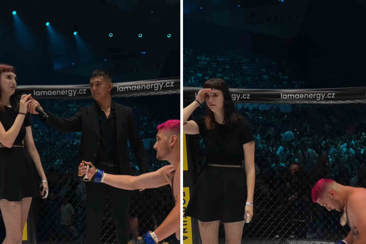 Na een nederlaag in de ring vroeg een MMA-vechter zijn vriendin ten huwelijk, maar werd afgewezen. Foto: Instagram Reproductie