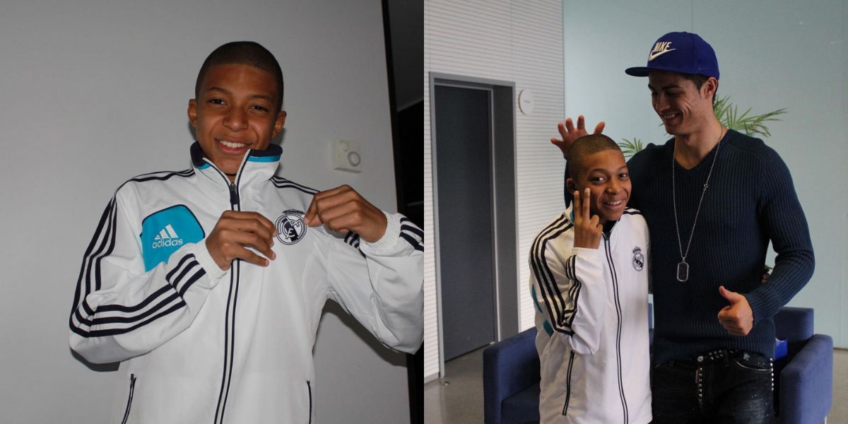 Fotos da infância de Mbappé nas instalações do Real Madrid viralizam nas redes sociais