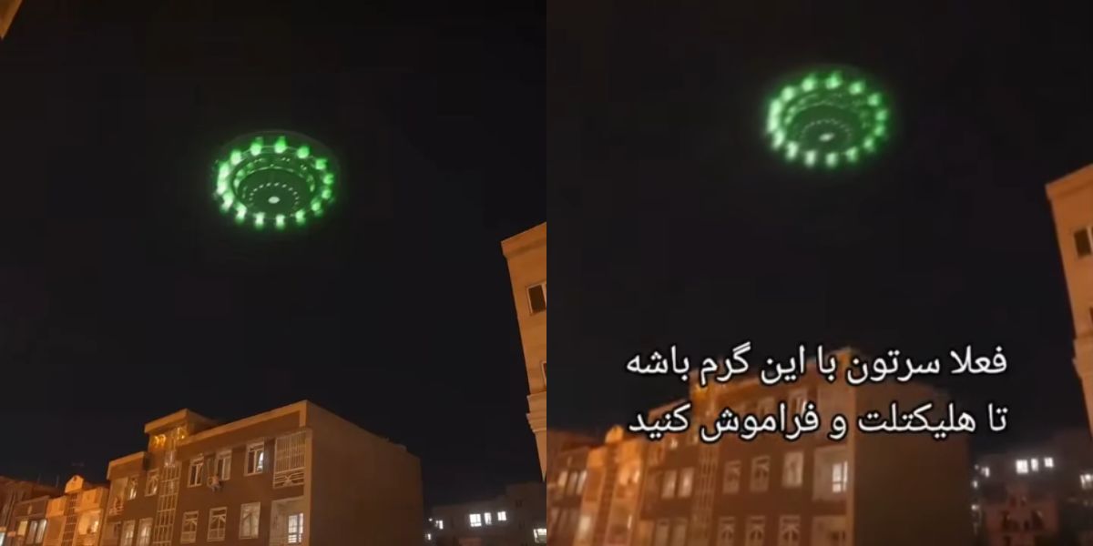 Ett mystiskt objekt svävar över Irans himmel och lämnar invånarna chockade