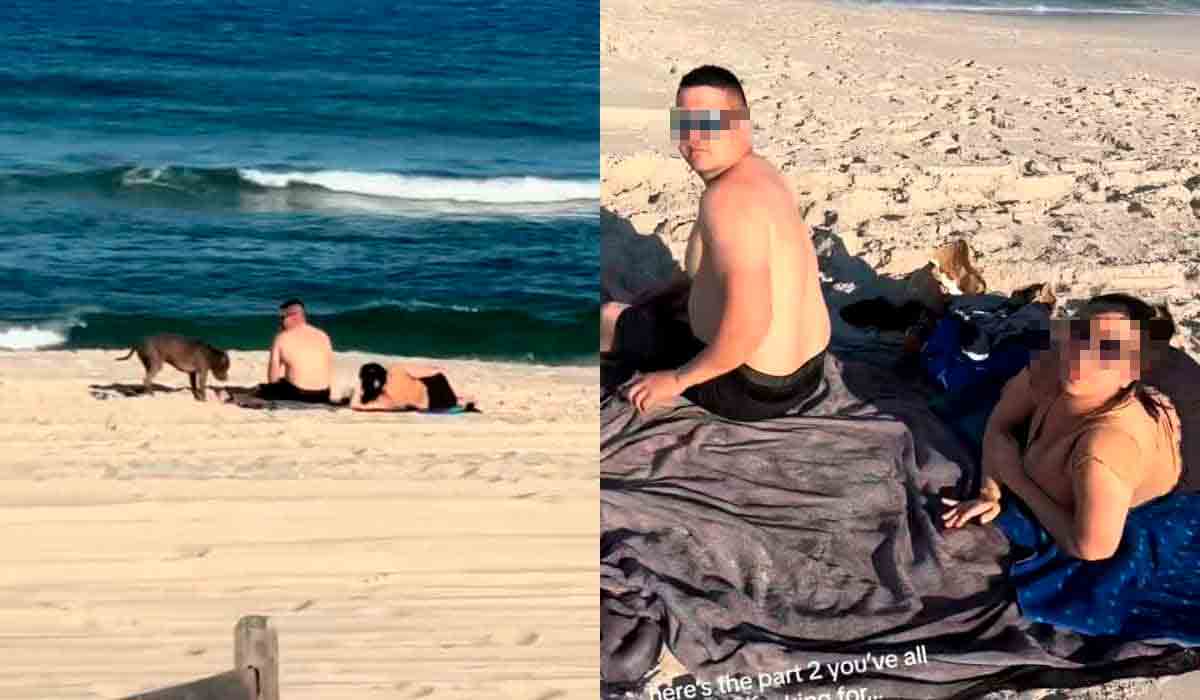 Esposa grávida flagra e confronta marido infiel na praia e vídeo viraliza no TikTok