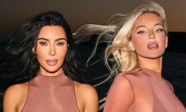 Kim Kardashian e Olivia Pierson encantam os fãs ao posarem juntas com looks transparentes
