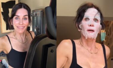 Aos 60 anos, Courteney Cox mostra físico invejável usando um biquíni preto