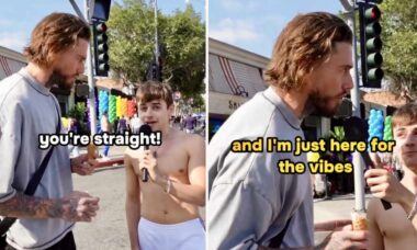 Homem hétero viraliza após participar de parada gay em Los Angeles
