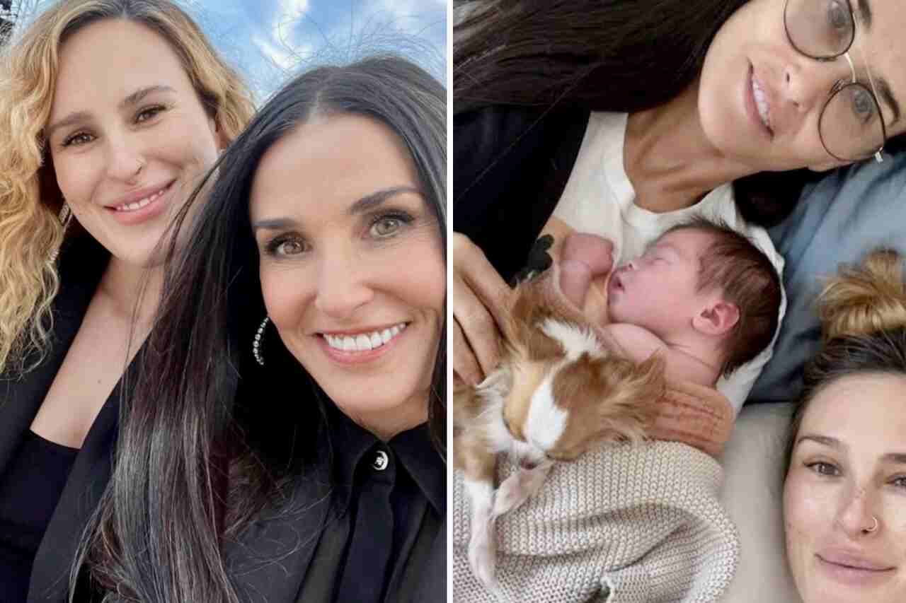 Aos 61 anos, Demi Moore exibe físico impecável em foto com a neta