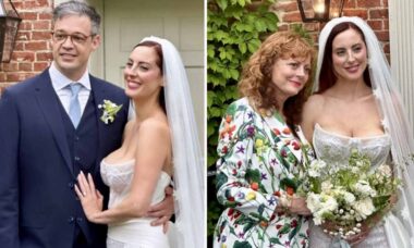 Filha de Susan Sarandon responde pessoas "escandalizadas" pelo decote do seu vestido de noiva