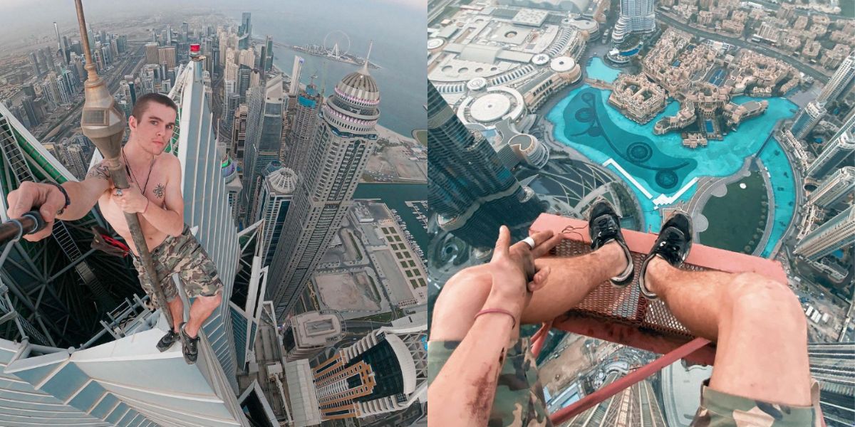 YouTuber a failli glisser d'un bâtiment de 390 mètres à Dubaï couvert de graisse