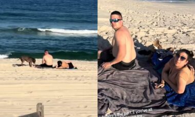 Esposa grávida flagra e confronta marido infiel na praia e vídeo viraliza no TikTok