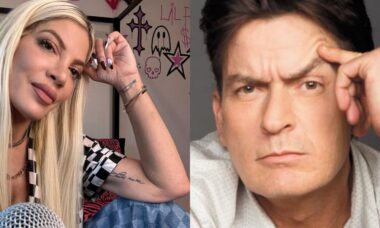 Tori Spelling e Charlie Sheen. Instagram @torispelling @charliesheen