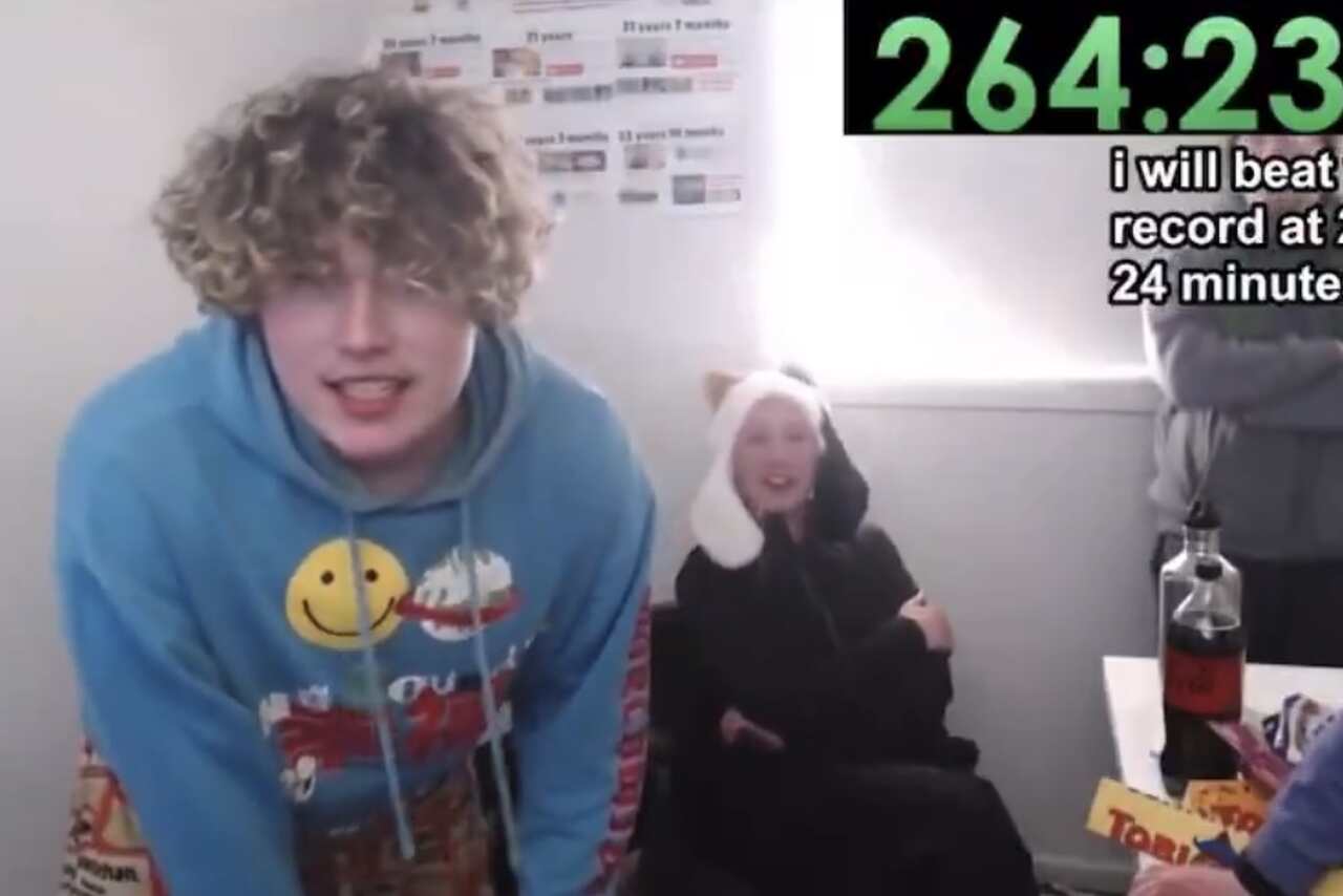 Video: Streamer stays awake for over 260 hours to attempt breaking the world record