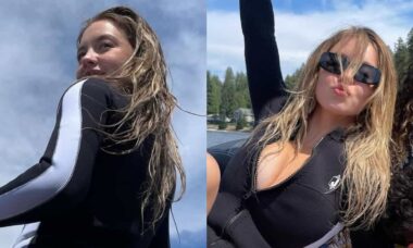 Sydney Sweeney encanta fãs com fotos ousadas em passeio de barco: "visão do paraíso"