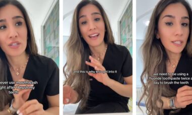 Dentista viraliza em vídeo do TikTok e explica a maneira correta de usar enxaguante bucal