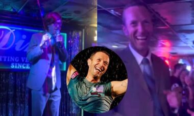 Chris Martin, do Coldplay, surpreende fãs ao fazer performance surpresa de novo single disfarçado em um bar de Las Vegas