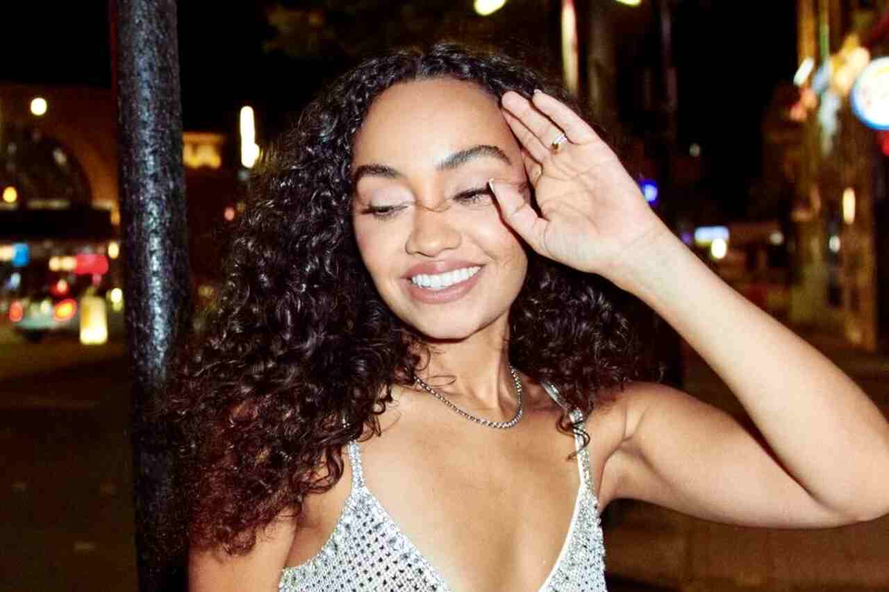 Leigh-Anne shows off too much after ditching her bra to pose in a sheer dress