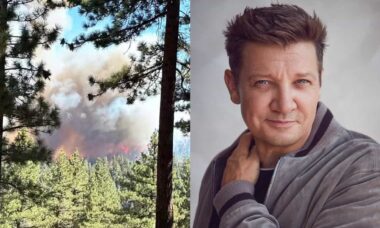 Jeremy Renner, de "The Avengers", compartilha fotos dramáticas da evacuação de sua casa por conta de incêndio florestal